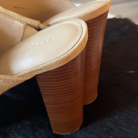 10 🔖 VERONICA BEARD Maren Platform Suede Clog Desert - Picture 4 of 11